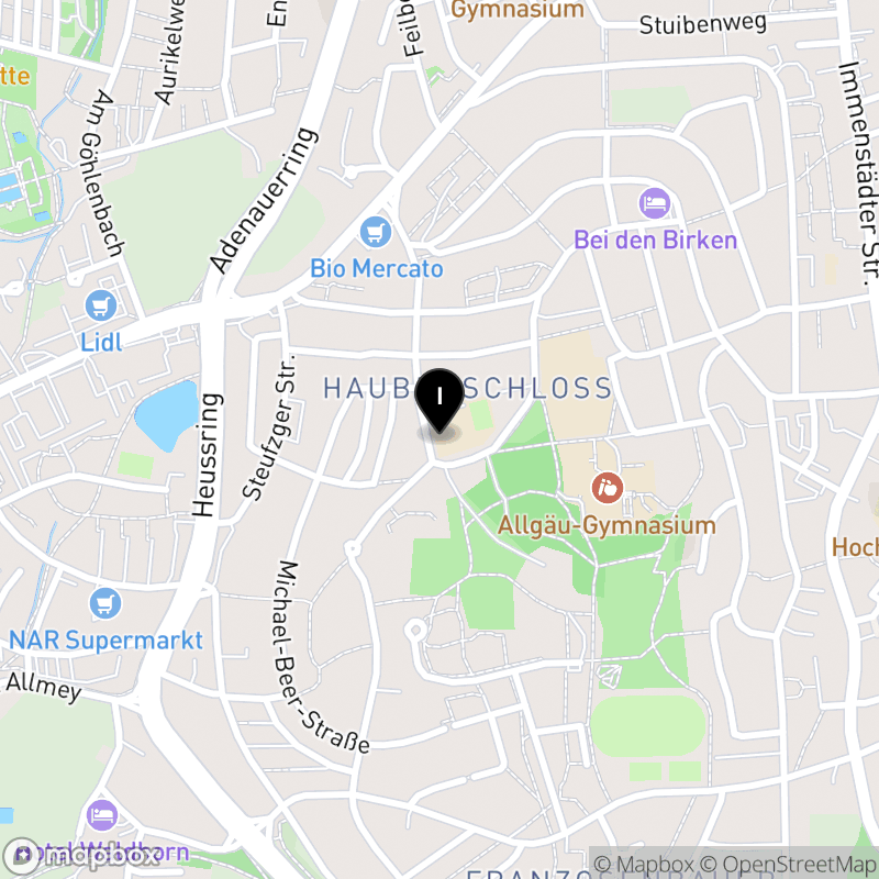 Kartenausschnitt:Fachschule für Heilerziehungspflege Kempten (Allgäu) der Kath. Jugendfürsorge