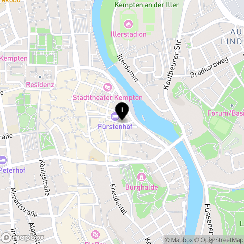 Kartenausschnitt:Fachakademie für Sprachen und internationale Kommunikation Kempten (Allgäu)