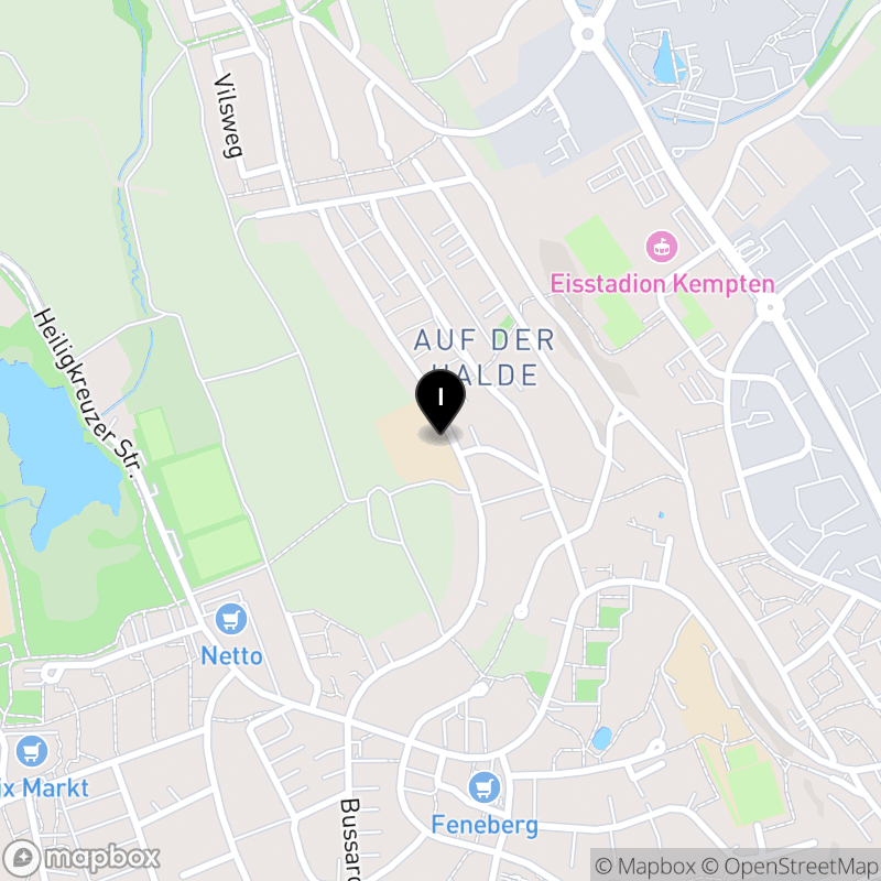 Kartenausschnitt:Fachakademie für Sozialpädagogik der Christlichen Jugendhilfe Kempten (Allgäu)