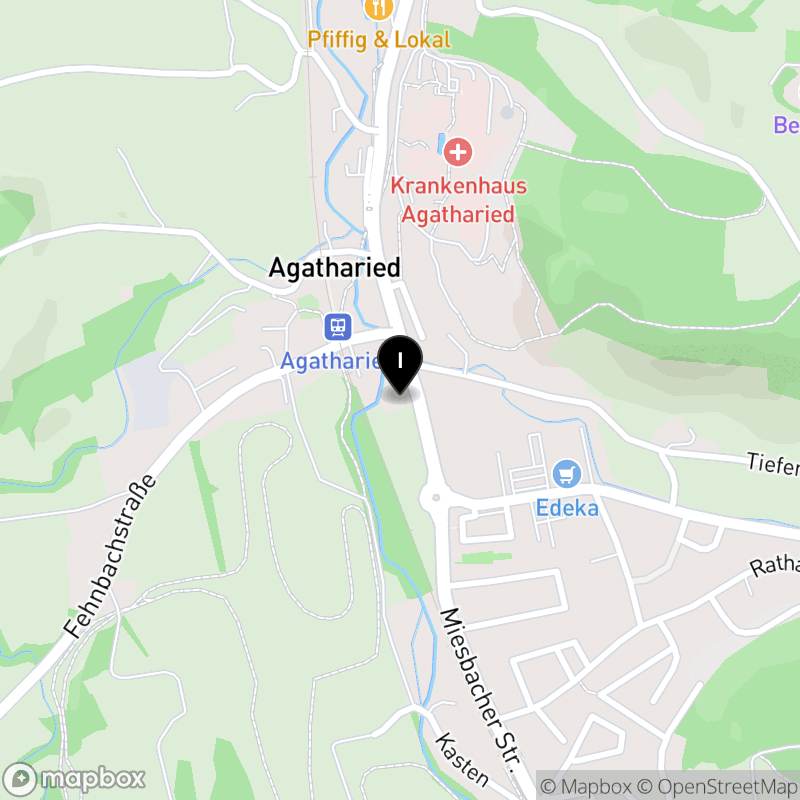 Kartenausschnitt:Berufsfachschule für Pflege der Krankenhaus Agatharied KU, Hausham