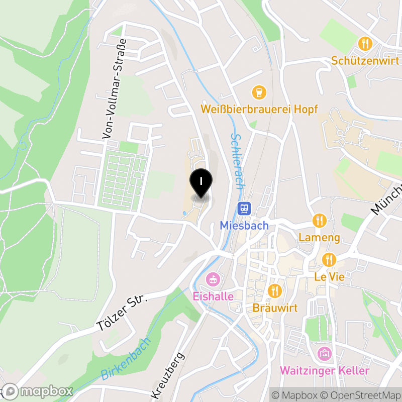 Kartenausschnitt:Staatliche Fachakademie für Sozialpädagogik Miesbach