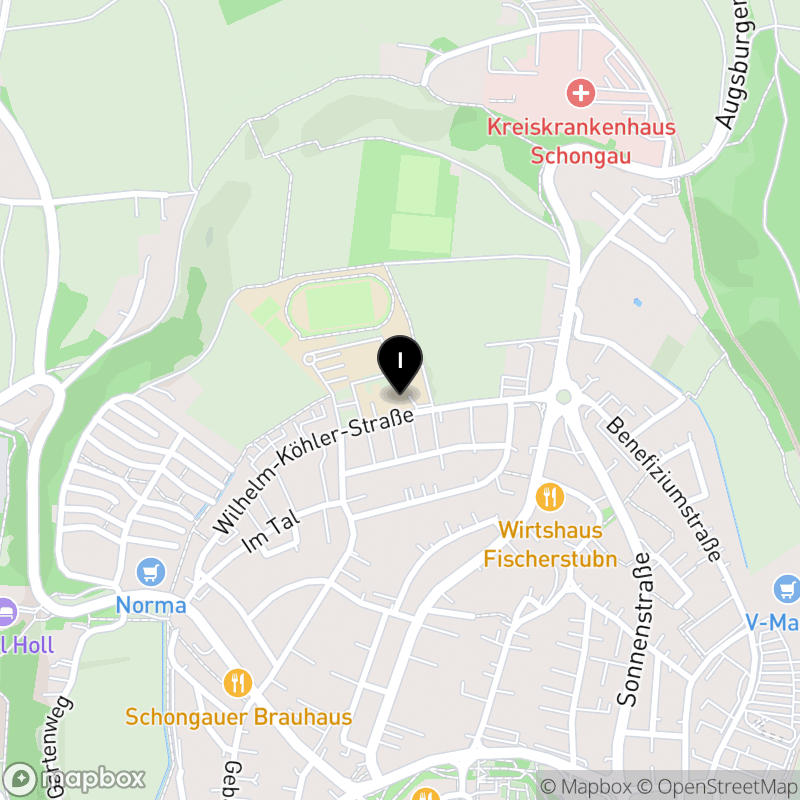 Kartenausschnitt:Staatliche Berufsfachschule für Kinderpflege Schongau