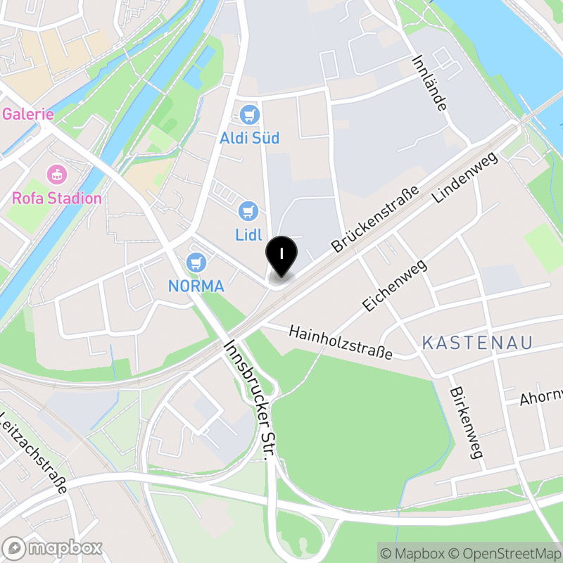 Kartenausschnitt:Berufsfachschule für Pflege der Kliniken der Stadt und des Landkreises Rosenheim