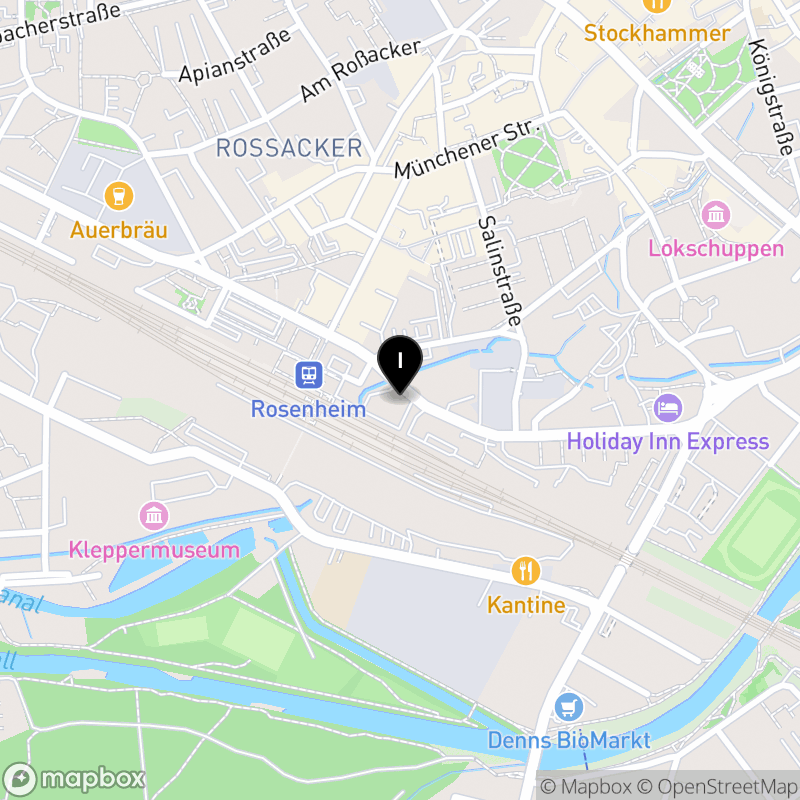 Kartenausschnitt:Berufsfachschule für Ergotherapie Rosenheim (bfz)