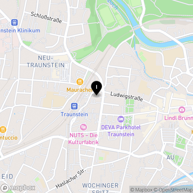 Kartenausschnitt:Fachakademie für Sozialpädagogik des Diakonischen Werks Traunstein e.V. Traunstein