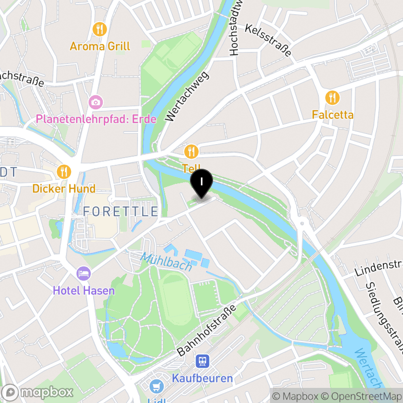 Kartenausschnitt:Staatliche Berufsfachschule für Kinderpflege Kaufbeuren