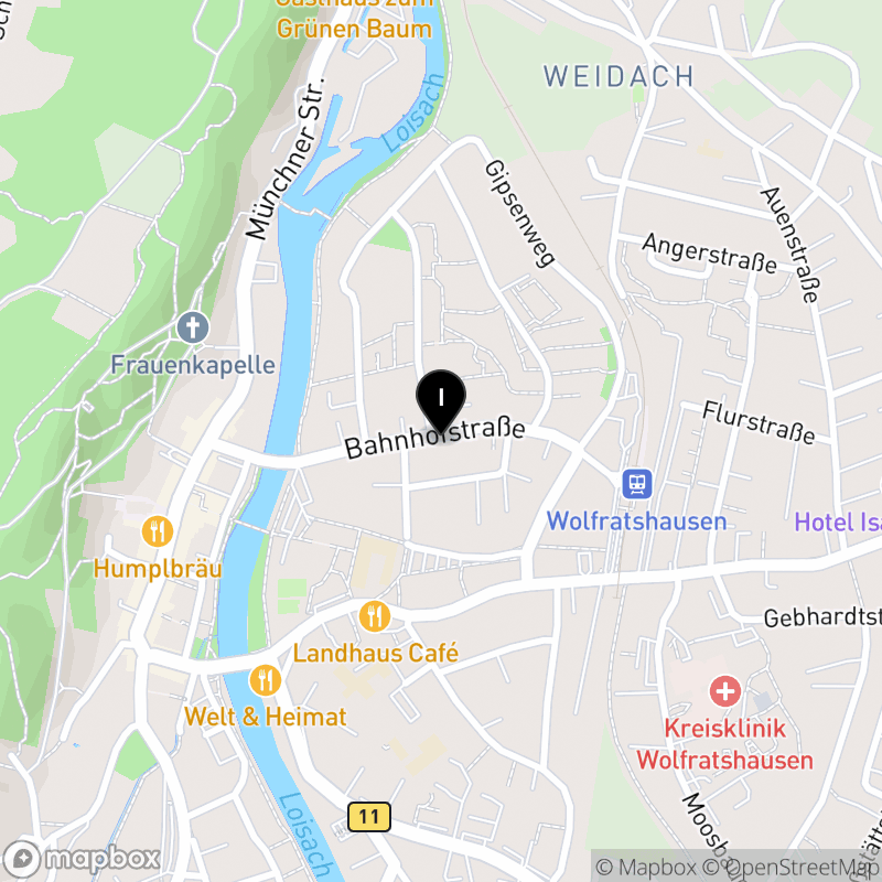 Kartenausschnitt:Fachschule für Heilerziehungspflegehilfe Wolfratshausen der bfz gemeinnützige GmbH