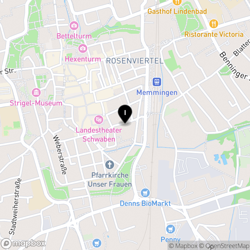 Kartenausschnitt:Berufsfachschule für Krankenpflegehilfe Klinikum Memmingen Anstalt des öffentlichen Rechts