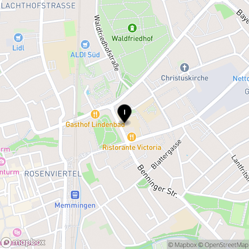 Kartenausschnitt:Staatliche Fachakademie für Sozialpädagogik Memmingen