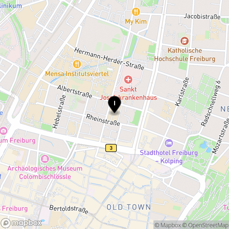 Kartenausschnitt:Merian-Schule Freiburg (Hauptstelle)