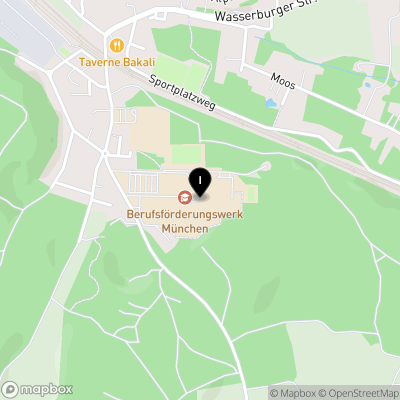 Kartenausschnitt:Berufsfachschule für Podologie des Berufsförderungswerk München gGmbH Kirchseeon