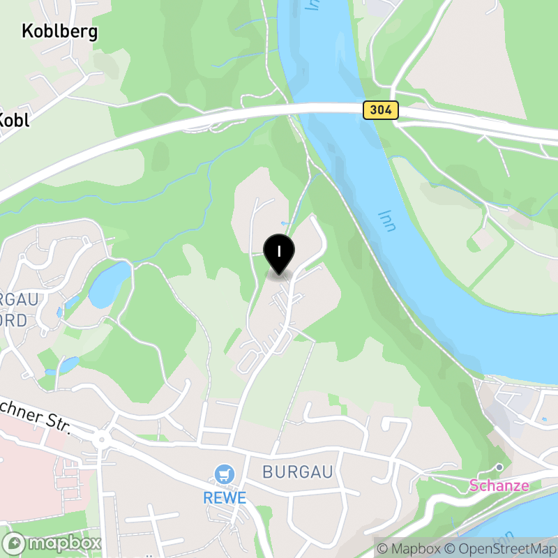 Kartenausschnitt:Berufsfachschule für Pflege der Kliniken der Stadt und des Landkreises Rosenheim GmbH Wasserburg am Inn