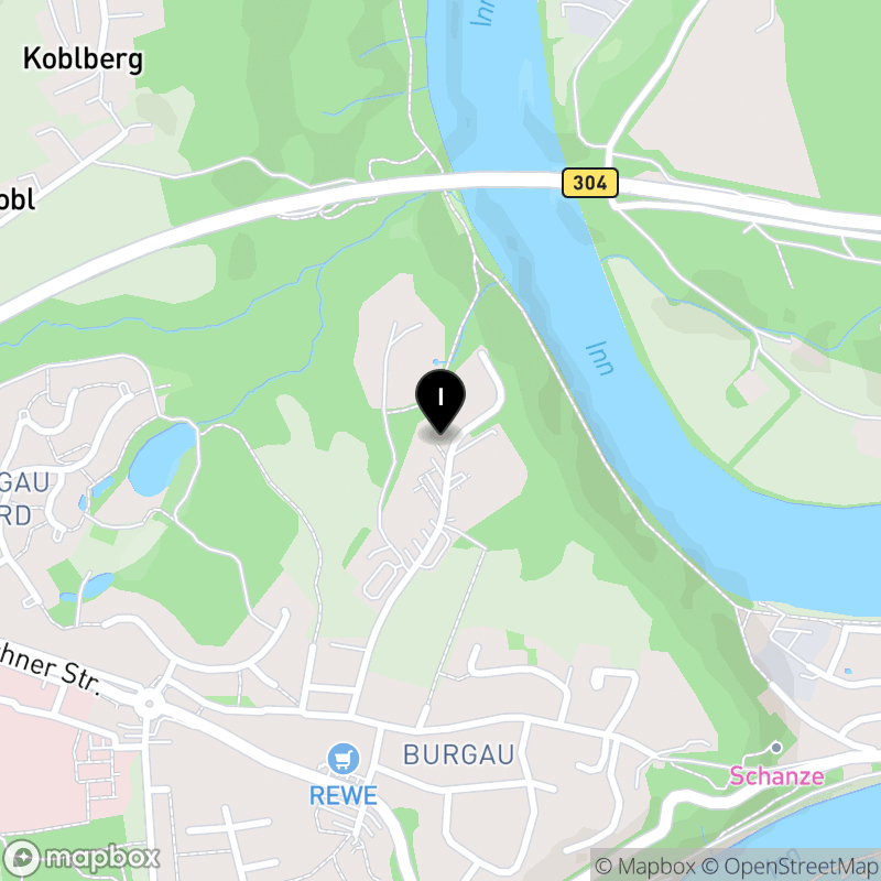 Kartenausschnitt:Berufsfachschule für Physiotherapie der Kliniken der Stadt und des Landkreises Rosenheim GmbH Wasserburg am Inn