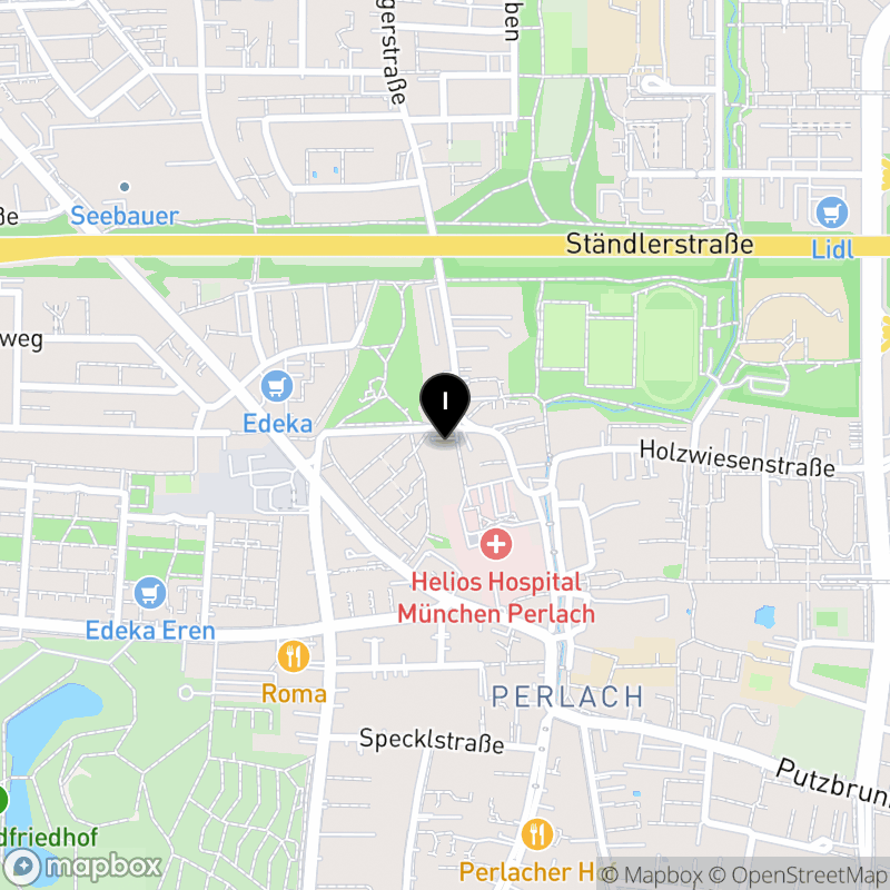 Kartenausschnitt:Berufsfachschule für Anästhesietechnische Assistent/innen sowie Operationstechnische Assistent/innen München