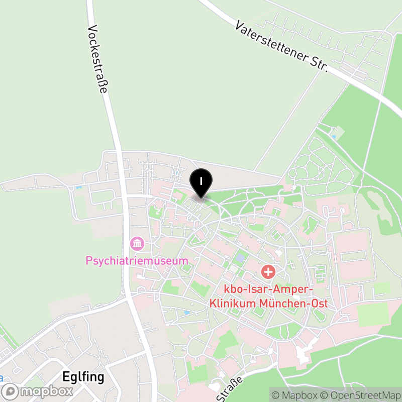 Kartenausschnitt:kbo-Berufsfachschule für Pflege Kliniken des Bezirks Oberbayern Haar