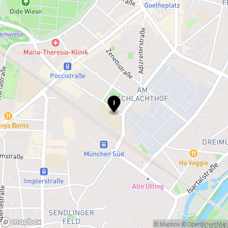 Kartenausschnitt:Städtische Fachschule für Grundschulkindbetreuung der Landeshauptstadt München