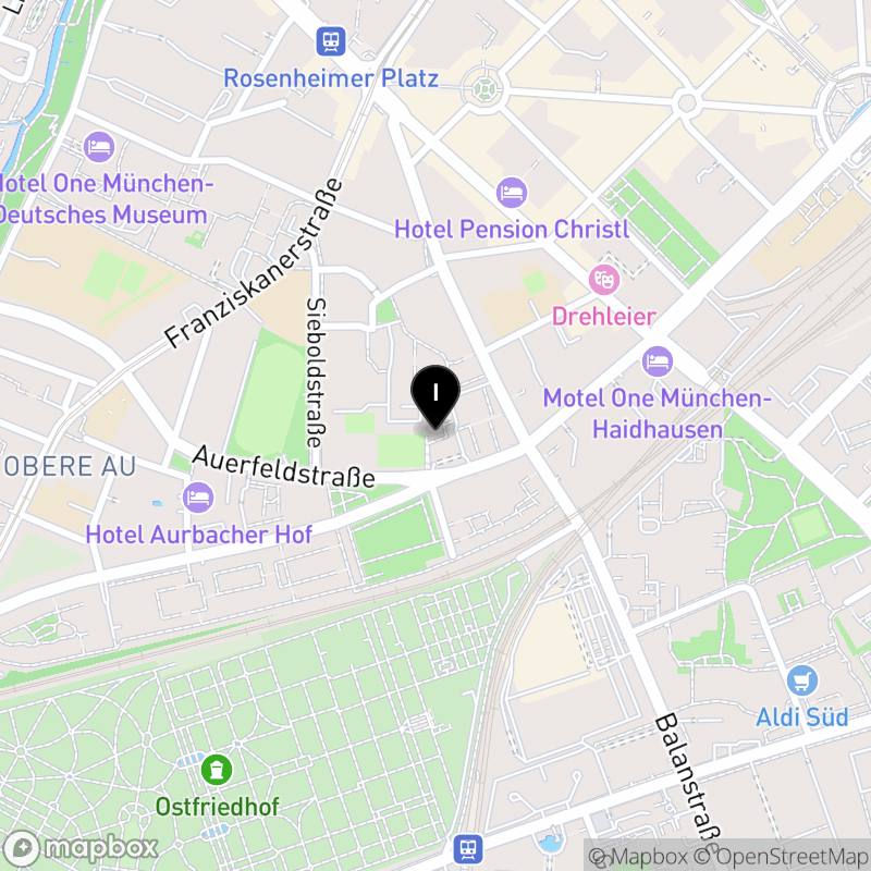 Kartenausschnitt:Caritas Don Bosco Fachakademie für Sozialpädagogik München