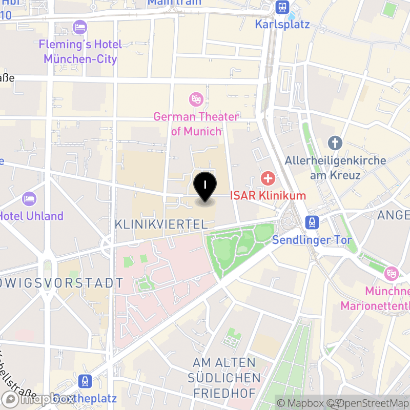 Kartenausschnitt:Staatliche Berufsfachschule für Medizinische Technologie für Laboratoriumsanalytik München