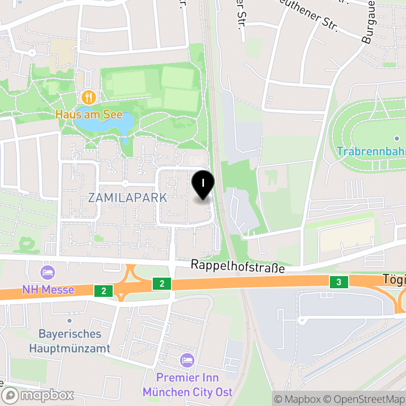 Kartenausschnitt:Berufsfachschule für Notfallsanitäter der MKT-Institut für Notfallmedizin in München