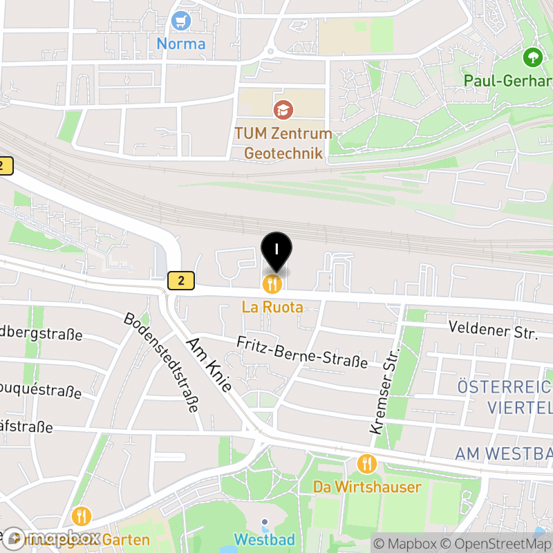 Kartenausschnitt:Private Berufsfachschule für Massage München der Dr. Lenhart Massage GmbH