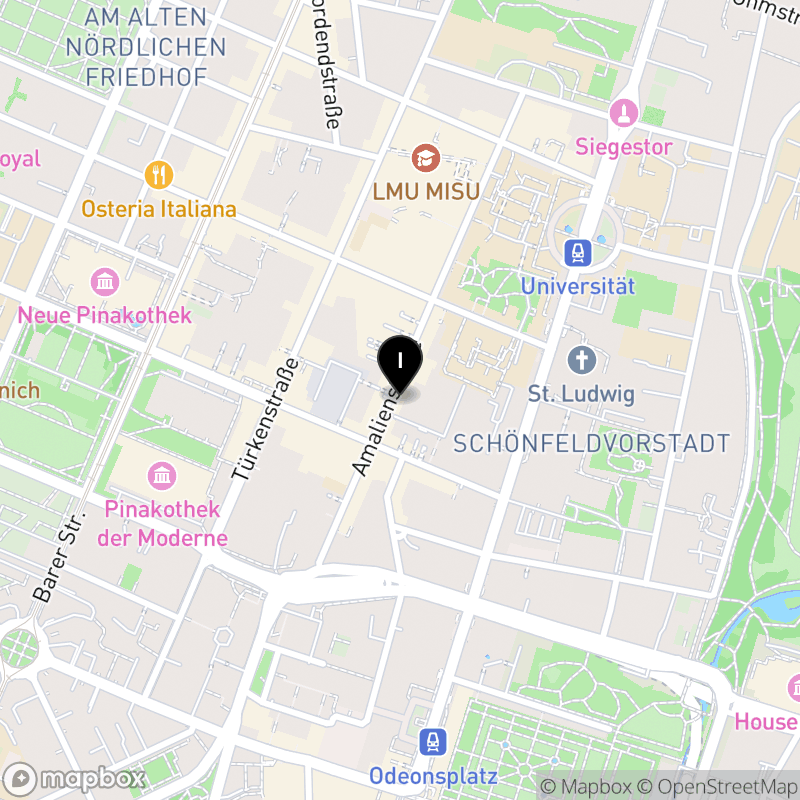 Kartenausschnitt:Fremdspracheninstitut der Landeshauptstadt München Städtische Berufsfachschule für Fremdsprachenberufe