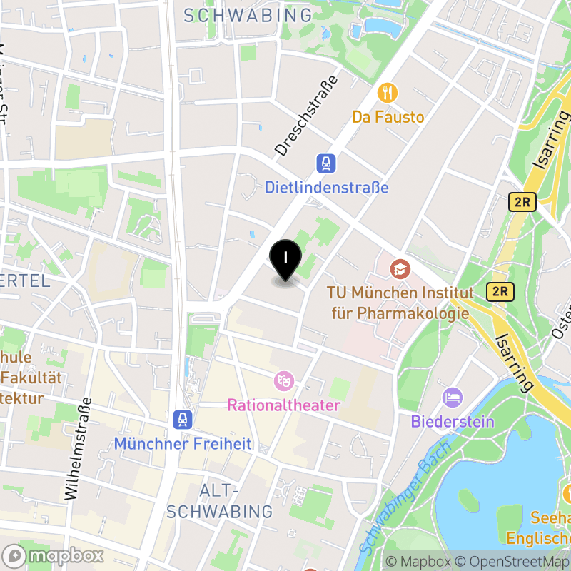 Kartenausschnitt:Städtische Berufsfachschule für Diätetik München
