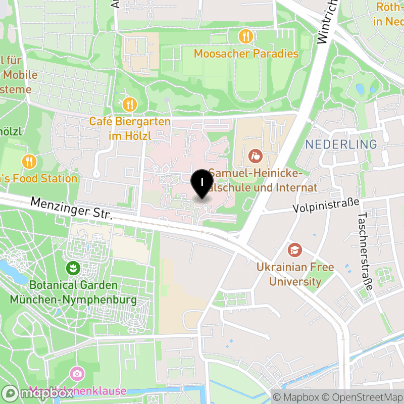 Kartenausschnitt:Private Berufsfachschule für Krankenpflegehilfe der Kliniken Dritten Orden gGmbH München