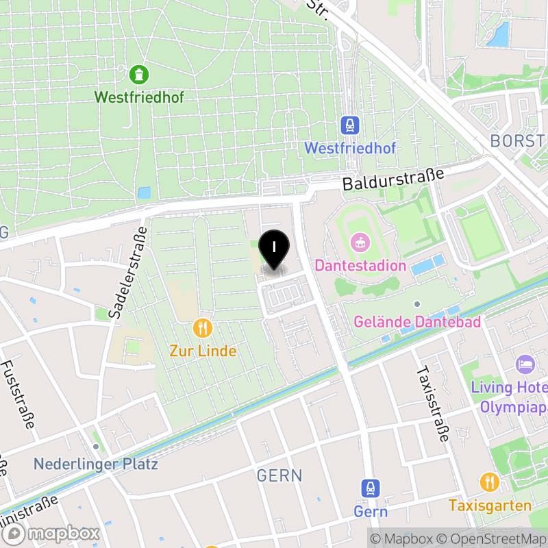 Kartenausschnitt:Städt. Berufsschule für Gartenbau, Floristik und Vermessungstechnik München 