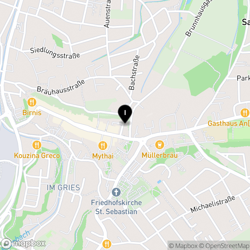 Kartenausschnitt:Berufsfachschule für Ergotherapie Neuötting der Beruflichen Fortbildungszentren der Bayerischen Wirtschaft