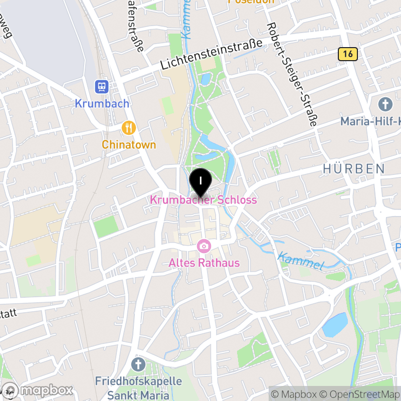 Kartenausschnitt:Berufsfachschule für Pflege Krumbach (Schwaben) des Dominikus-Ringeisen-Werkes