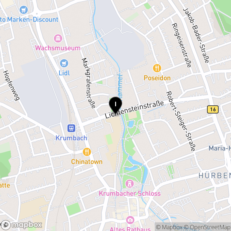 Kartenausschnitt:Staatliche Berufsfachschule für Sozialpflege Krumbach