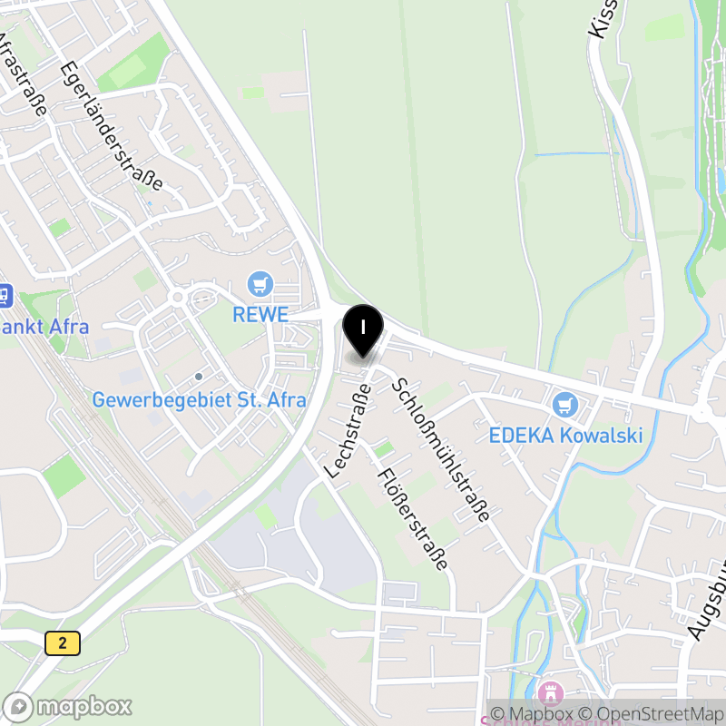 Kartenausschnitt:Fachakademie für Sozialpädagogik Mering des Berufsbildungszentrums Augsburg