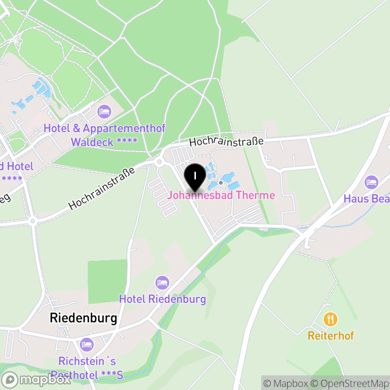 Kartenausschnitt:Berufsfachschule für Masseure und medizinische Bademeister der Johannesbad Akademie in Bad Füssing