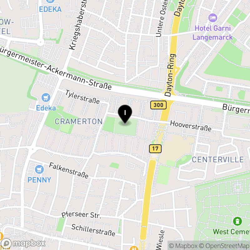 Kartenausschnitt:Fachakademie für Sozialpädagogik der Evang. Diakonissenanstalt Augsburg