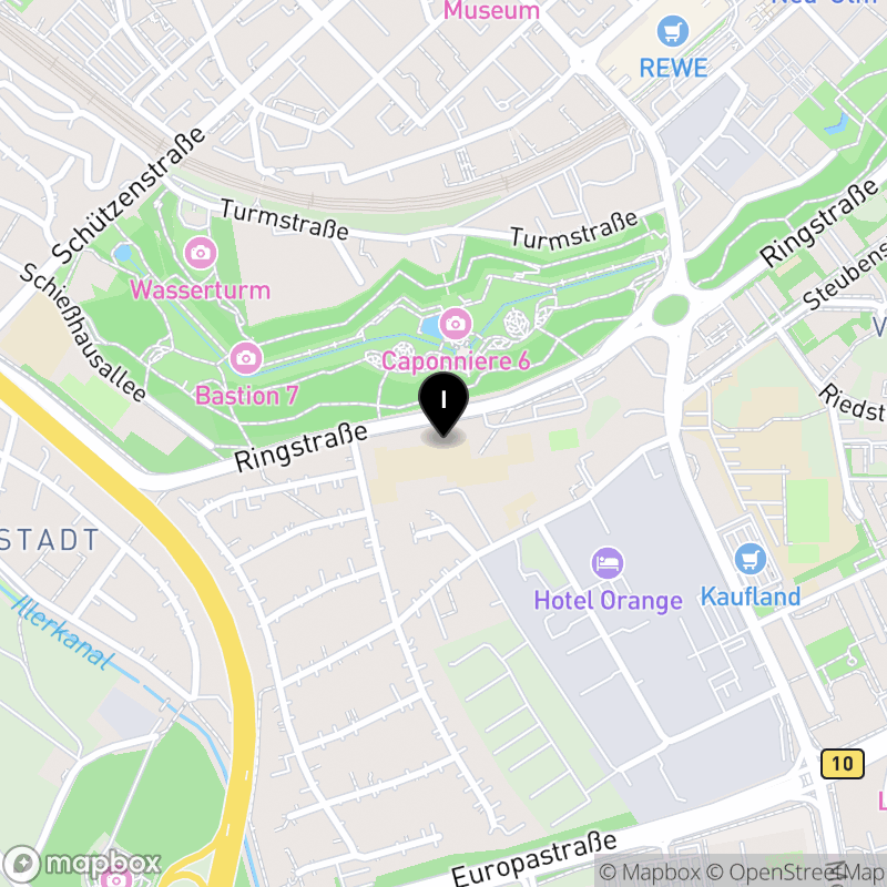 Kartenausschnitt:Staatliche Berufsfachschule für Kinderpflege Neu-Ulm