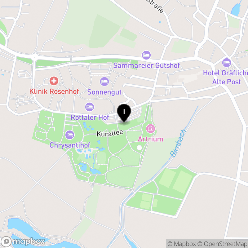 Kartenausschnitt:Private Berufsfachschule für Massage der VPT Berufsfachschule GmbH in Bad Birnbach