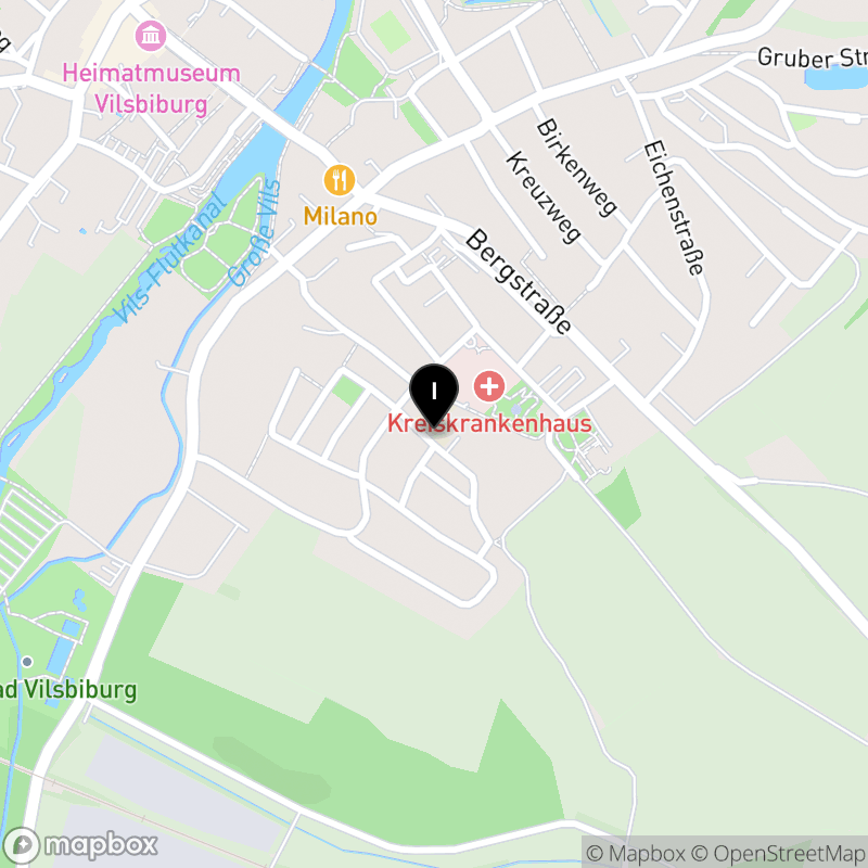 Kartenausschnitt:Kommunale Berufsfachschule für Pflege des Landkreises in Vilsbiburg