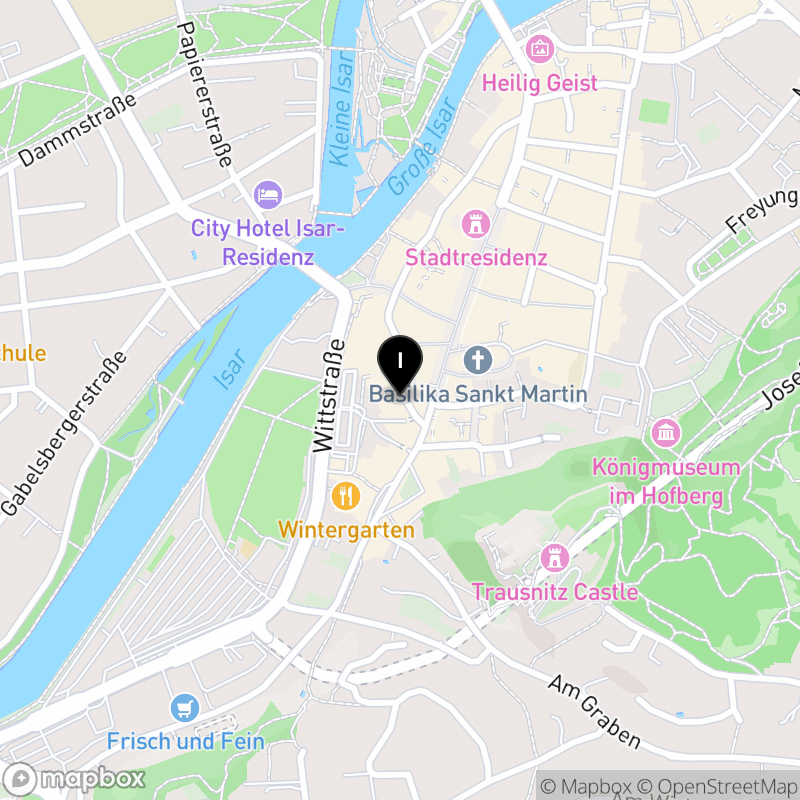 Kartenausschnitt:Berufsfachschule für Pflege der vhs Landshut e.V.