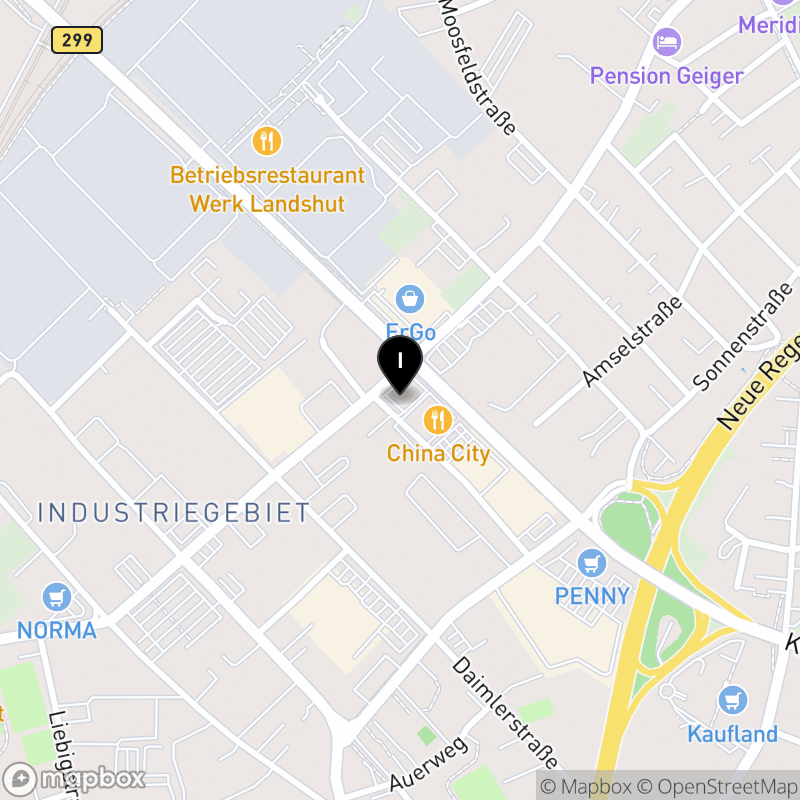 Kartenausschnitt:Private Fachschule für Heilerziehungspflegehilfe des Caritasverbandes für die Stadt und den Landkreis Landshut e.V.