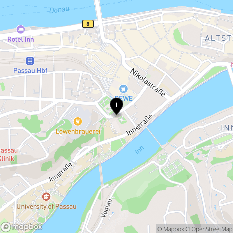 Kartenausschnitt:Fachakademie für Sozialpädagogik der Deutschordens-Schwestern Passau