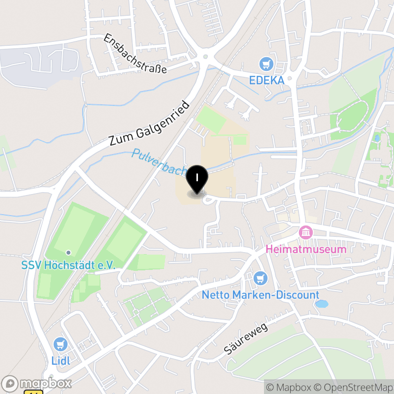 Kartenausschnitt:Staatliche Berufsfachschule für Kinderpflege Höchstädt an der Donau