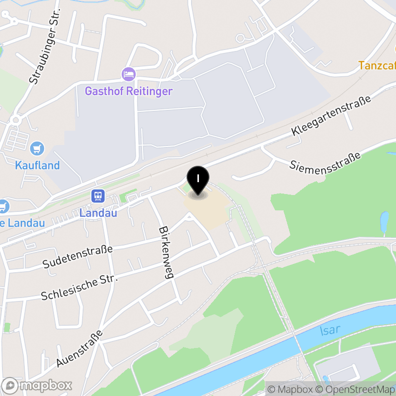 Kartenausschnitt:BFS für Pflege Landau an der Isar der Gemeinnützigen Gesellschaft für soziale Dienste - DAA - mbH