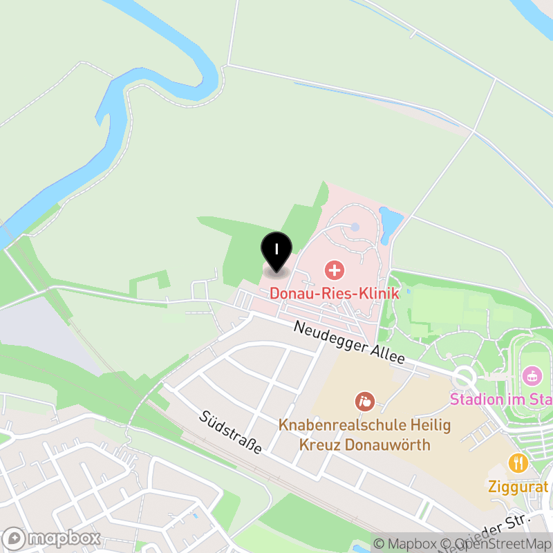 Kartenausschnitt:Berufsfachschule für Pflege Donauwörth des gKU Donau-Ries Kliniken und Seniorenheime