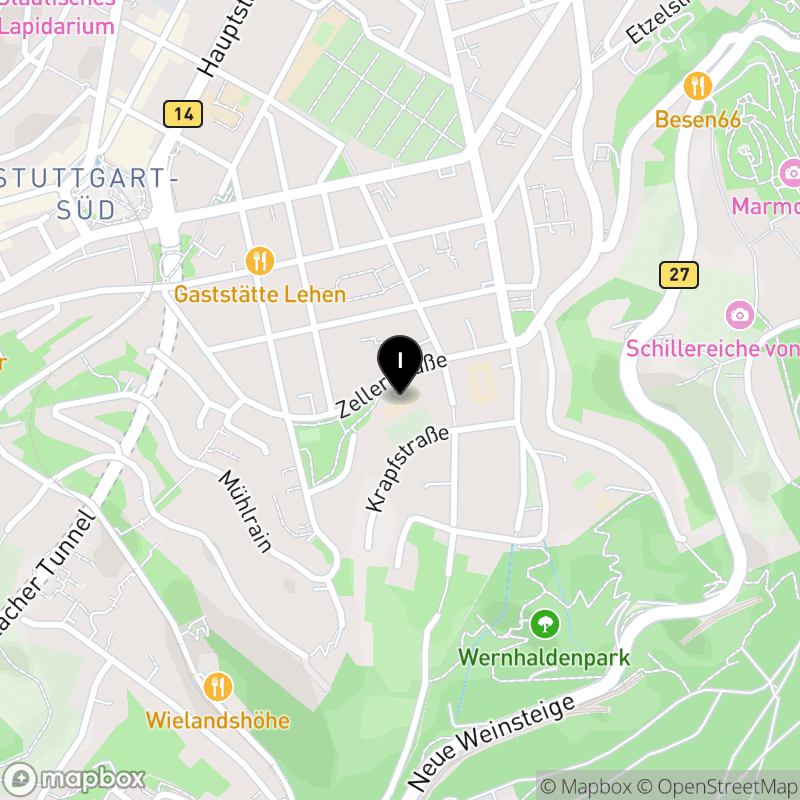 Kartenausschnitt:Kaufmännische Schule 1 Stuttgart (Außenstelle 3)