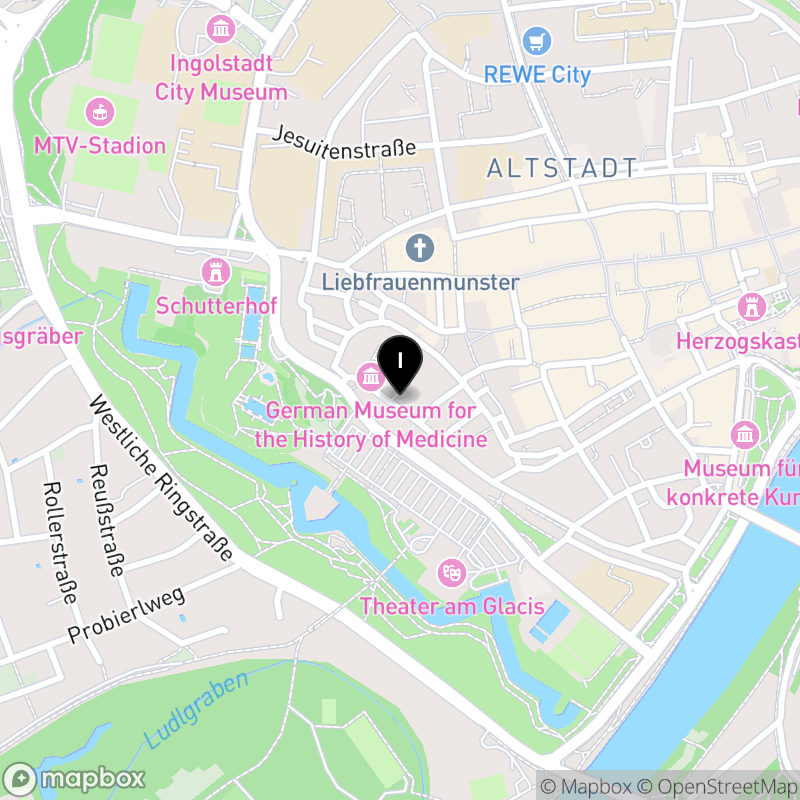 Kartenausschnitt:Private Berufsfachschule für Kinderpflege der Gemeinnützigen Gesellschaft für soziale Dienste Ingolstadt