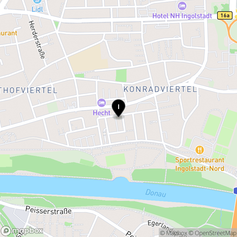 Kartenausschnitt:Fachakademie für Sozialpädagogik Ingolstadt der bfz gemeinnützige GmbH