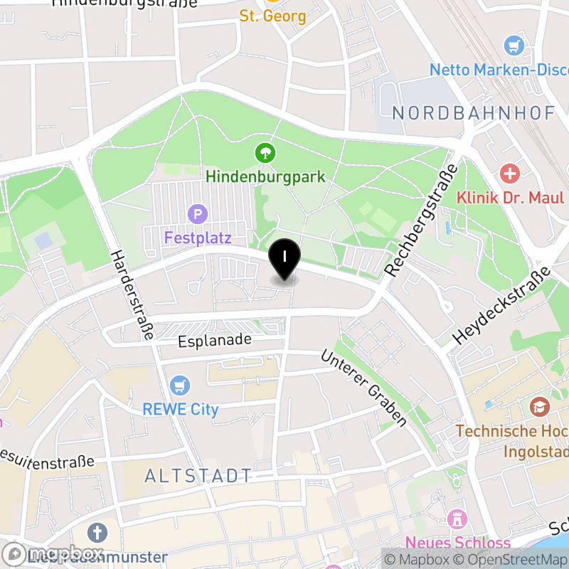 Kartenausschnitt:EURO Ingolstadt, Berufsfachschule für Fremdsprachenberufe