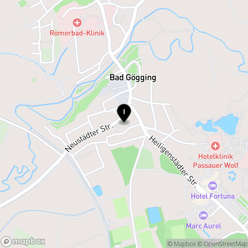 Kartenausschnitt:Berufsfachschule für Physiotherapie des Bildungszentrums für Gesundheitsberufe Bad Gögging