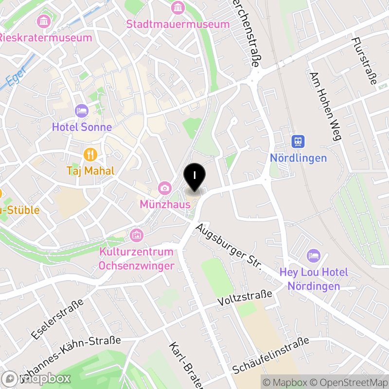 Kartenausschnitt:Liselotte-Nold-Schule Berufsfachschule für Kinderpflege der Evang.-Luth. Kirchengemeinde Nördlingen