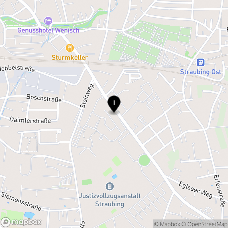 Kartenausschnitt:Johannes-Grande-Schule, Fachschule für Heilerziehungspflege- und -pflegehilfe Straubing